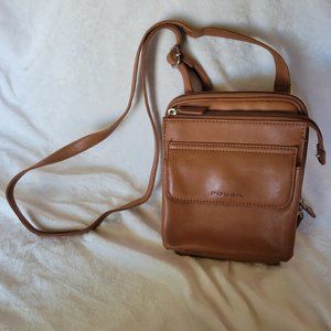 Fossil Tan Crossbody Bag